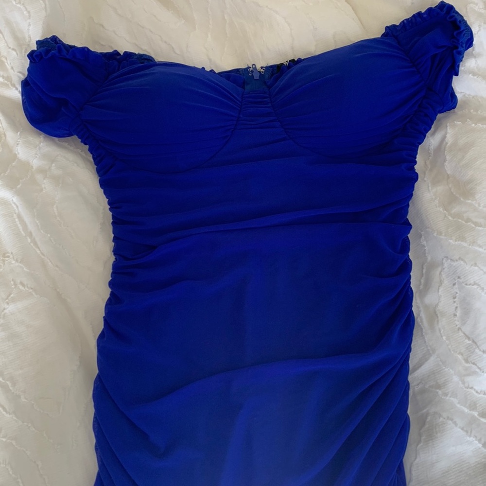 Royal blue mini homecoming dress